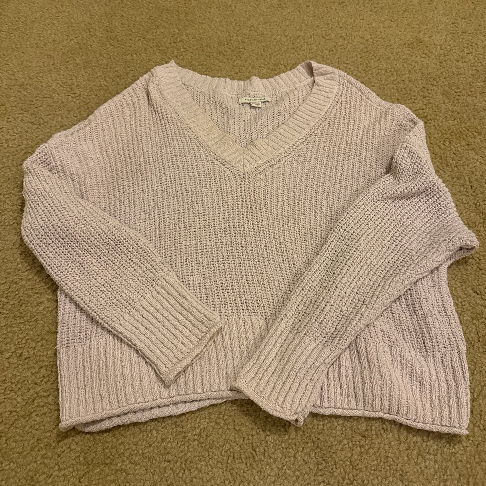 American Eagle oversized lavender sweater